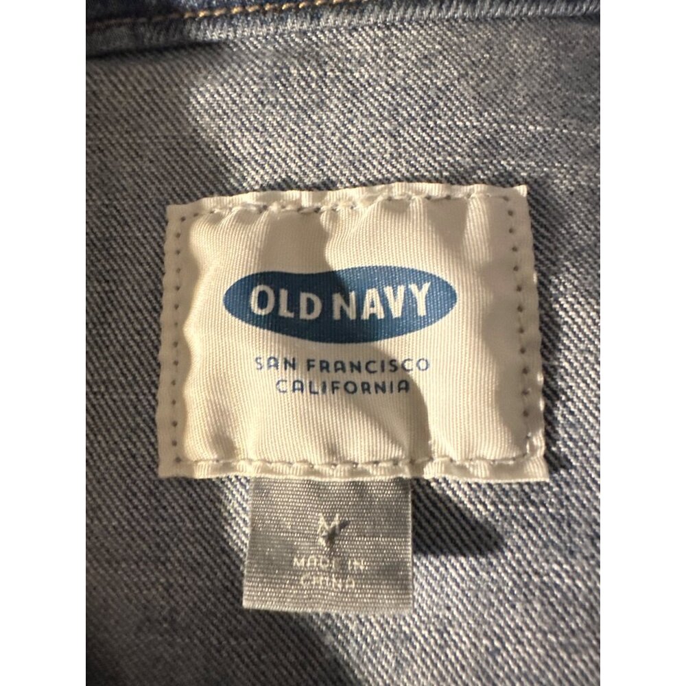 Old Navy Jean Jacket Medium Sweet Best Friend Gift Painted Design - Picture 7 of 8